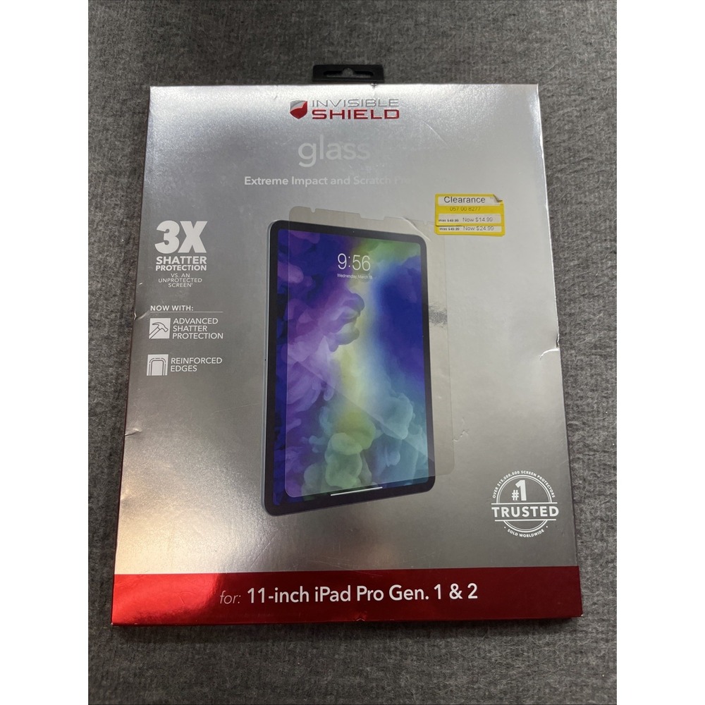 (3 For 1) Zagg Invisible Shield Glass + Shield for iPad Pro 11" Gen. 1 & 2